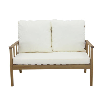 Harrelson garden sofa set – solid acacia wood – white - Laura James