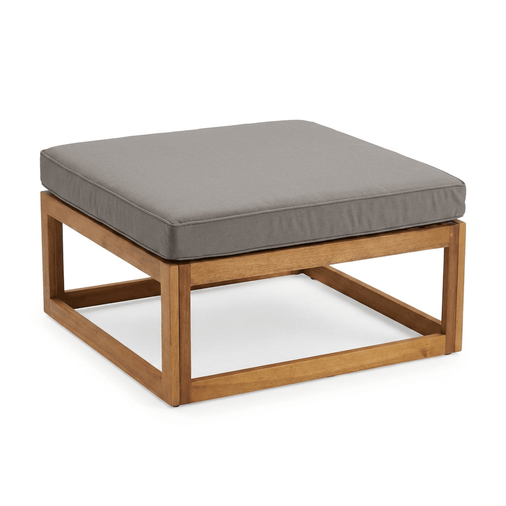 Rowan Grey 3 Seater Chaise Wooden Sofa Set with Coffee Table