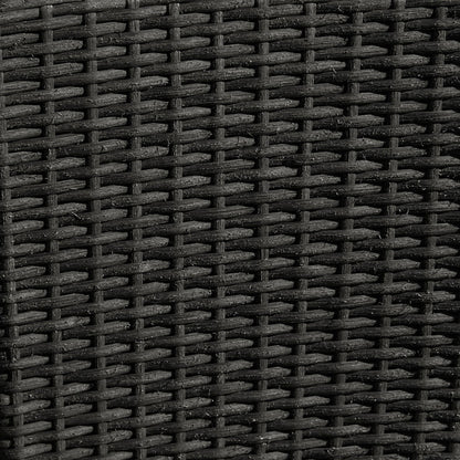 Kemble 4 Seater Rattan Round Outdoor Dining Table & Chair Set - Black - Laura James