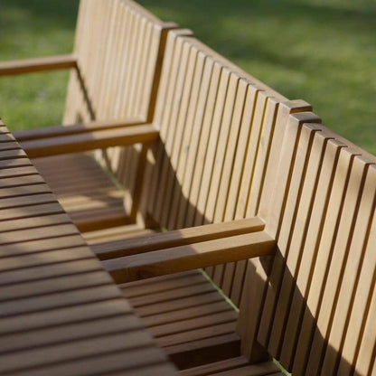 Lennox Wooden Garden Armchairs with Cushions - Set of 2