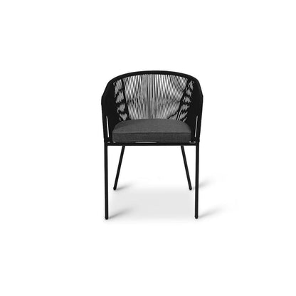 Lennox Table with 6 Black Hali Dining Chairs