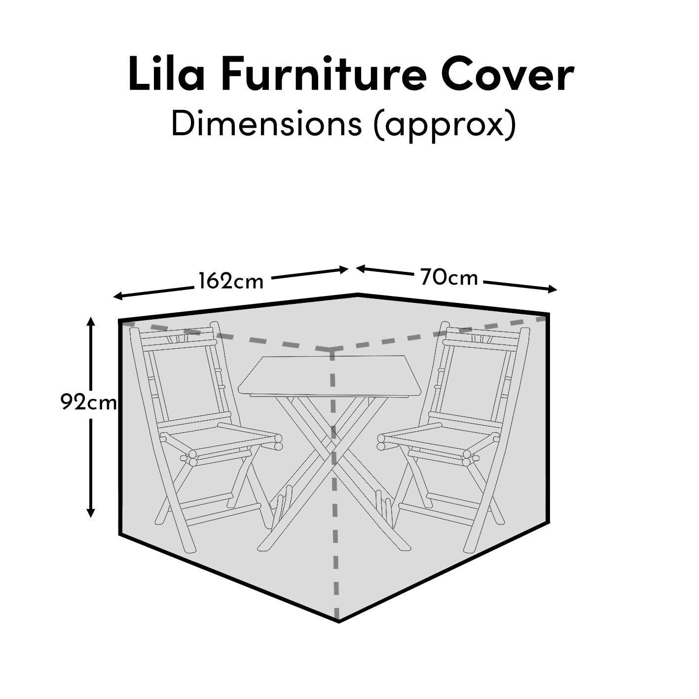 Lila Bistro Raincover - 162x70x92cm