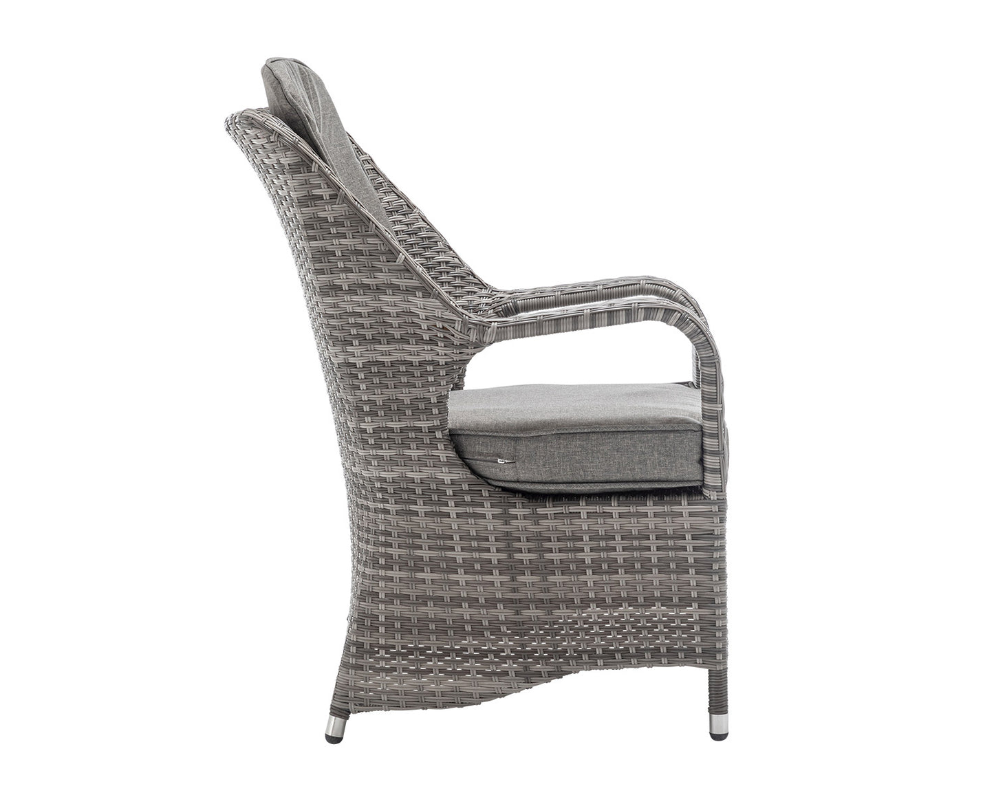 Pair of Marsaille Rattan Dining Chairs in Grey