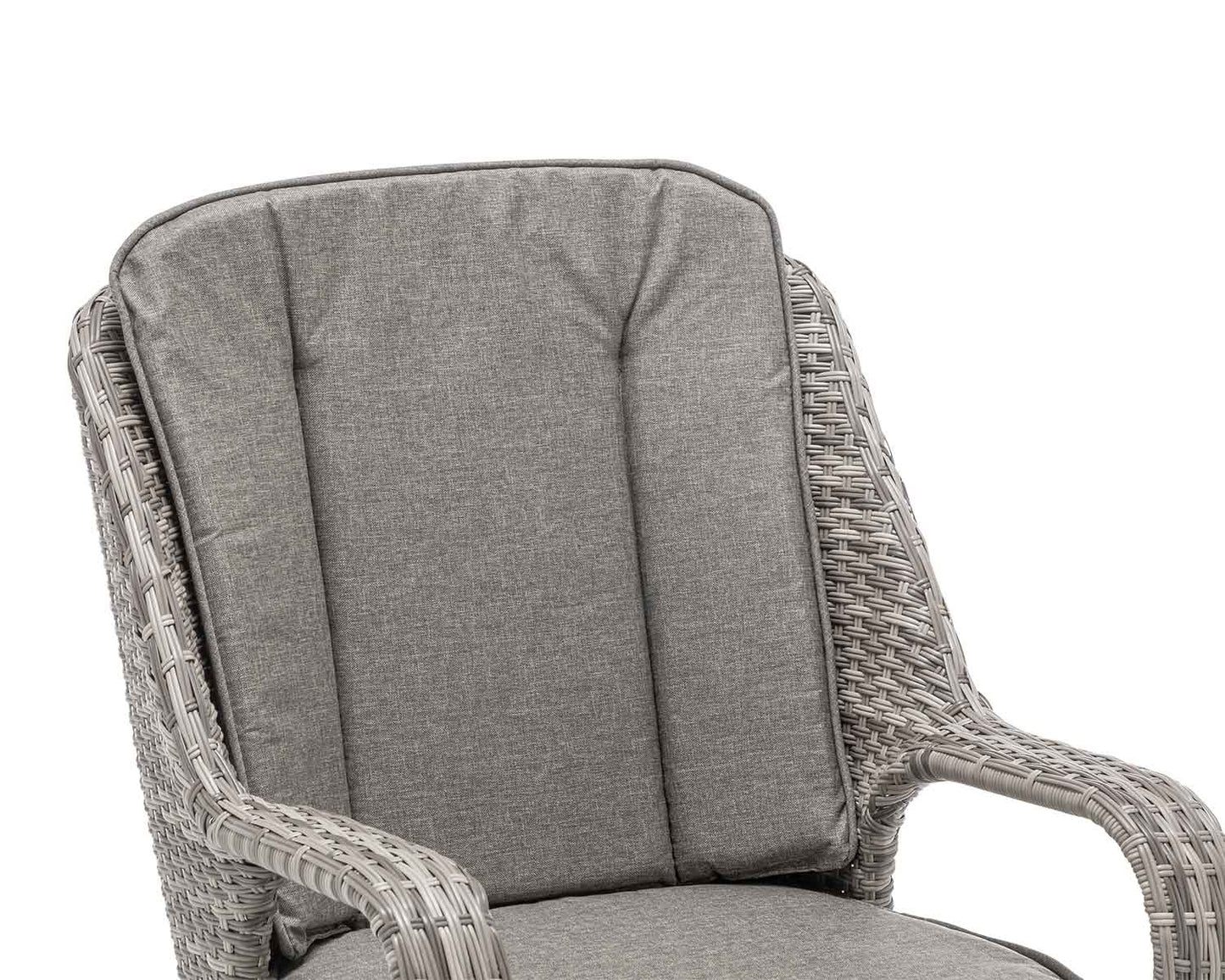 Pair of Marsaille Rattan Dining Chairs in Grey