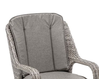 Pair of Marsaille Rattan Dining Chairs in Grey