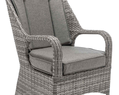 Pair of Marsaille Rattan Dining Chairs in Grey