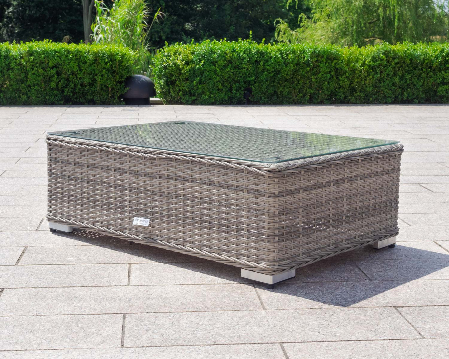 Lisbon 3 Seater Rattan Garden Sofa Set in Grey