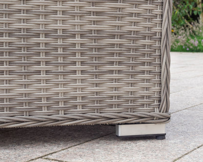 Lisbon 2 Seater Rattan Garden Sofa in Grey