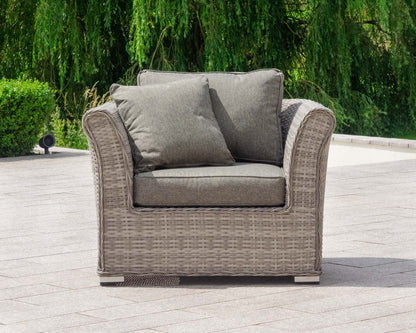 Lisbon 2 Seater Rattan Garden Sofa Set in Grey