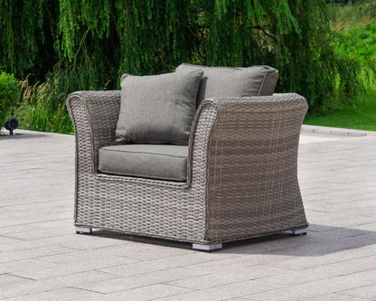 Lisbon 2 Seater Rattan Garden Sofa Set in Grey