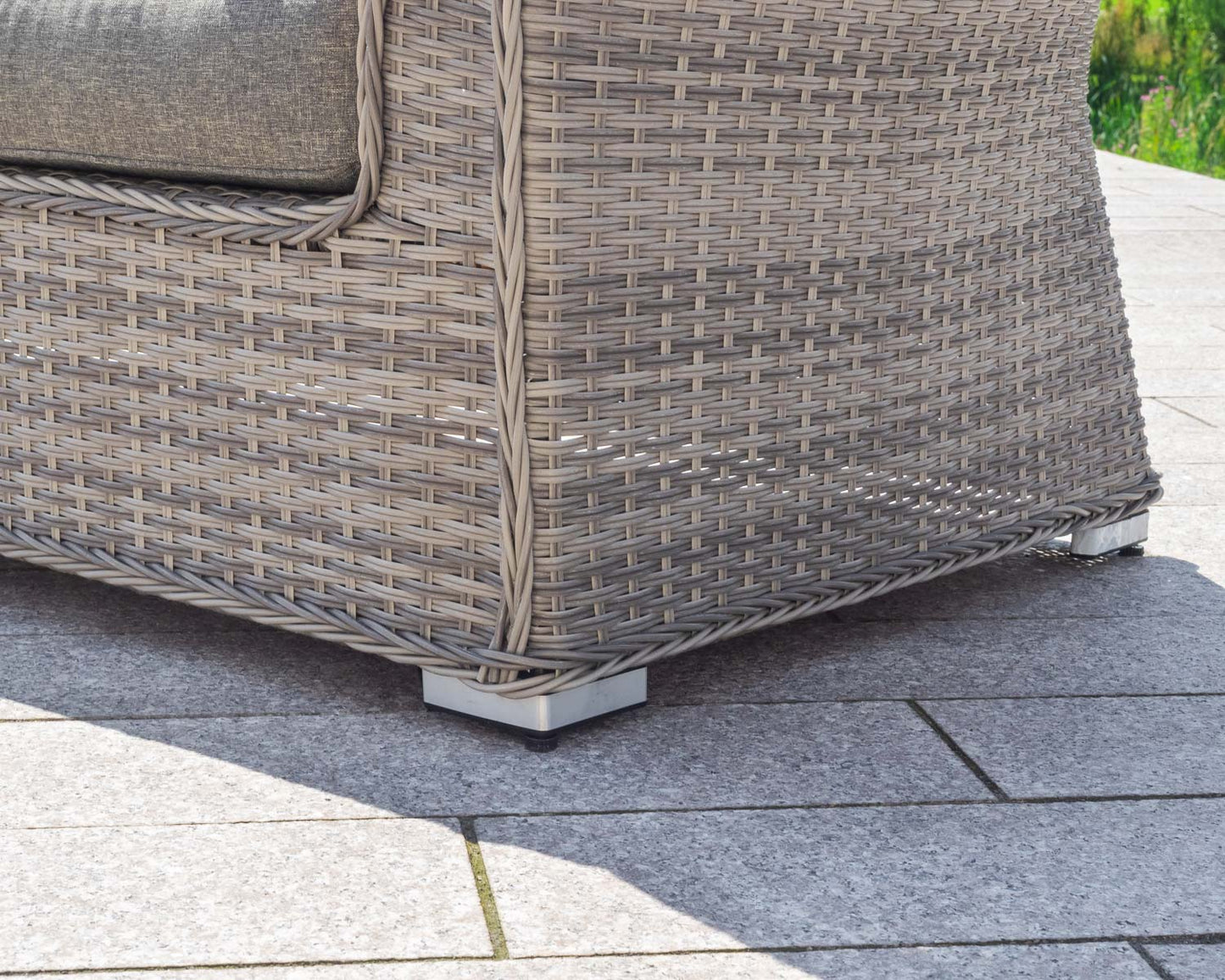 Lisbon 2 Seater Rattan Garden Sofa Set in Grey