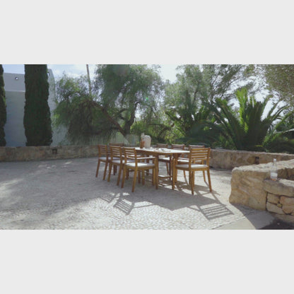 Aspen 8 Seater Wooden Garden Dining Set with Cushions - 160-240cm - Laura James
