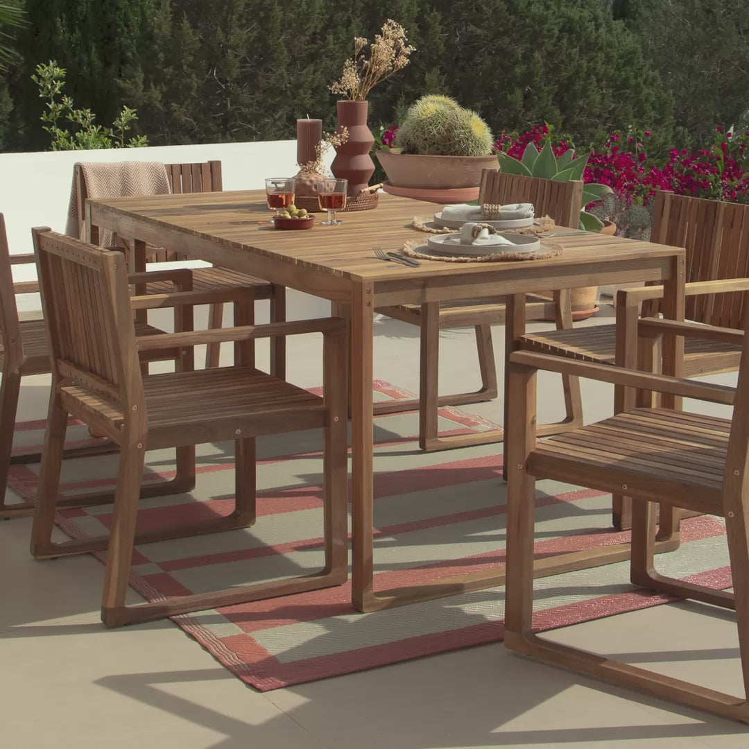 Lennox 6 Seater Wooden Outdoor Dining Set- Laura James 