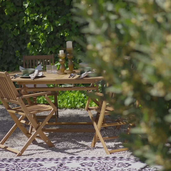 Ashby 4 Seater Wooden Rectangle Dining Set - 120cm - Laura James
