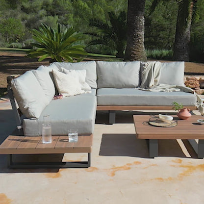 Shiva Stone Garden Corner Sofa Set - Laura James