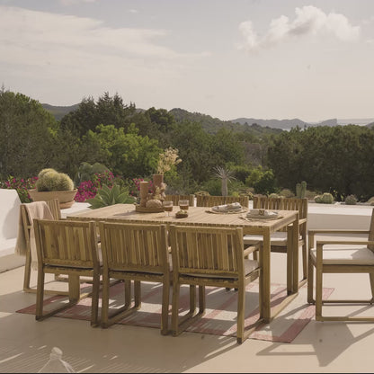 Lennox 8 Seater Wooden Outdoor Dining Set- Laura James 