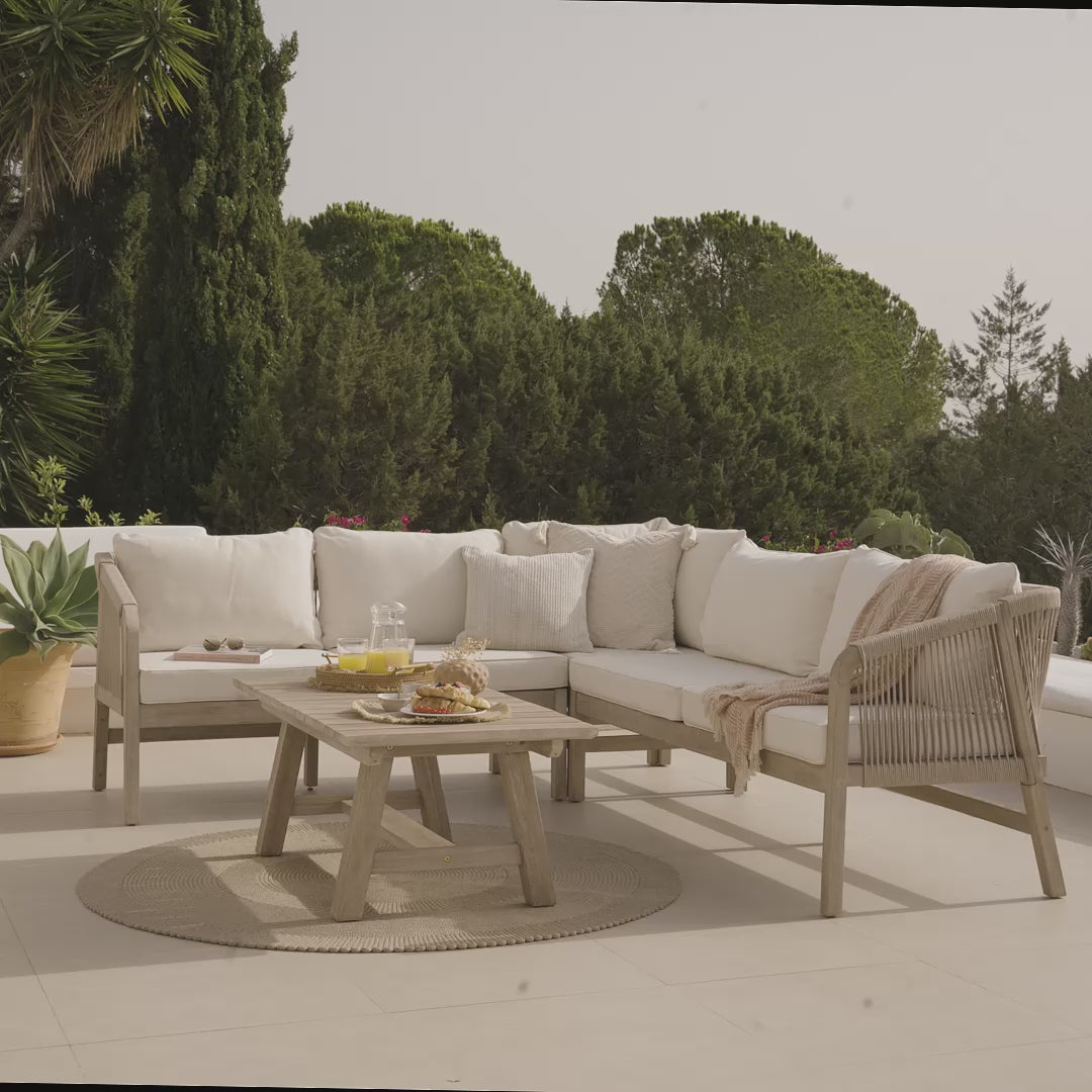 Shiro Rope Wooden Corner Sofa 
- Laura James 