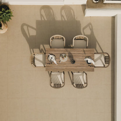 Amelia Wooden Rectangular Dining Table Set with  Shiro Dining Chairs - Laura James 