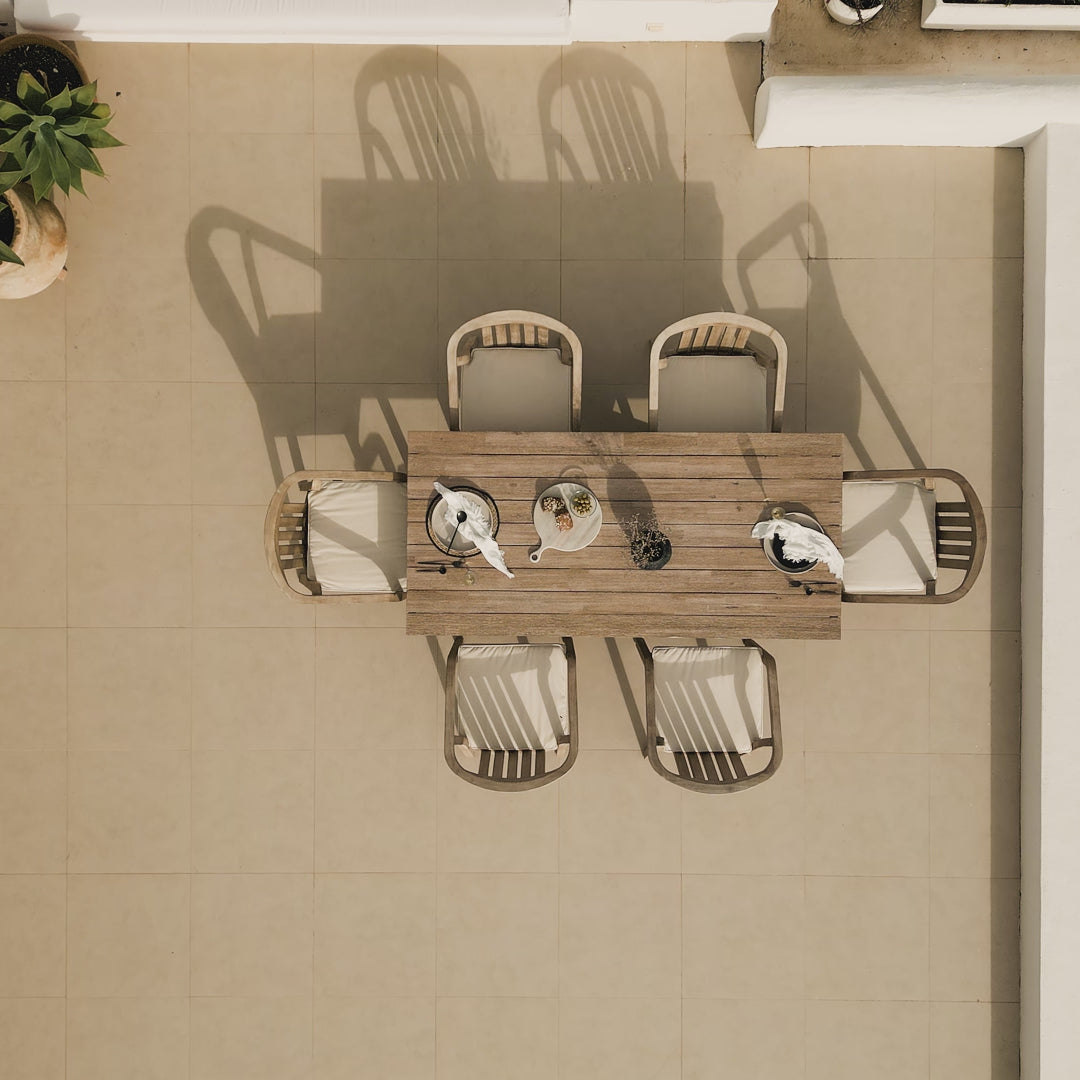 Amelia Wooden Rectangular Dining Table Set with  Shiro Dining Chairs - Laura James 