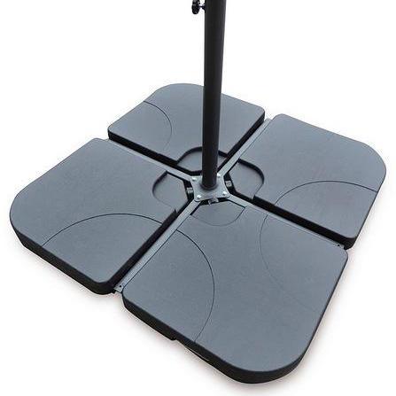 Quartered Base for Lean Over and Cantilever Parasols