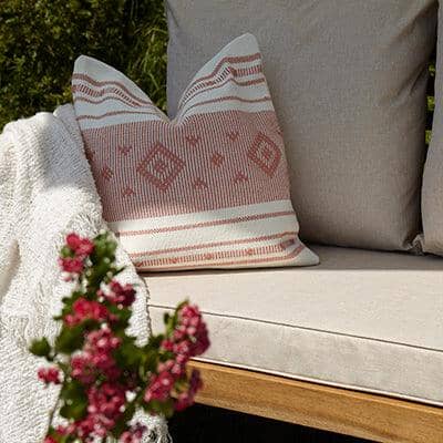 Rowan 3 Seater Wooden Garden Sofa & Footstool