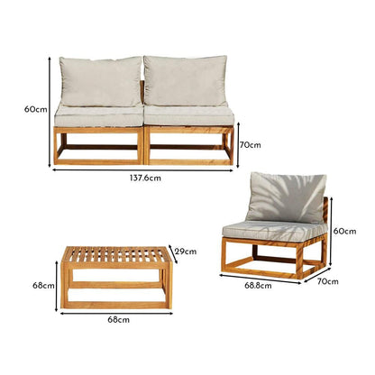Rowan Grey Chair with 2-Seater Sofa and Coffee Table Set - Laura James