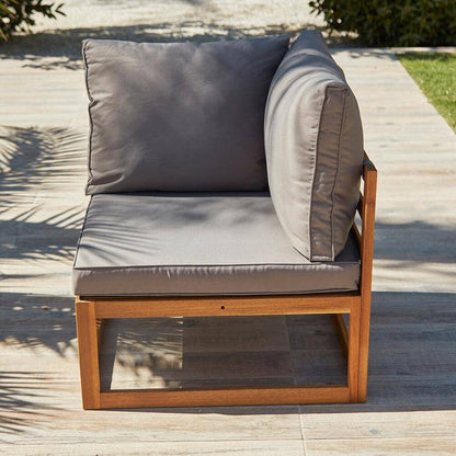 Rowan 2 Seater Wooden Garden Sofa - Grey