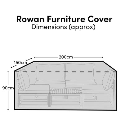 Small Rectangular Garden Furniture Cover 6 Seater - Lila - Ashby - Aspen - Marston - Oakley - Halston