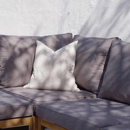 Rowan 6 Seater Wooden Garden Chaise Corner Sofa Set - Grey