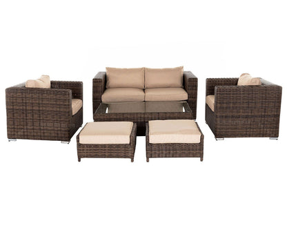 Ascot 2 Seat Sofa in Truffle and Champagne