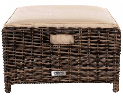 Ascot 2 Seater Rattan Garden Sofa Set in Premium Truffle Brown and Champagne