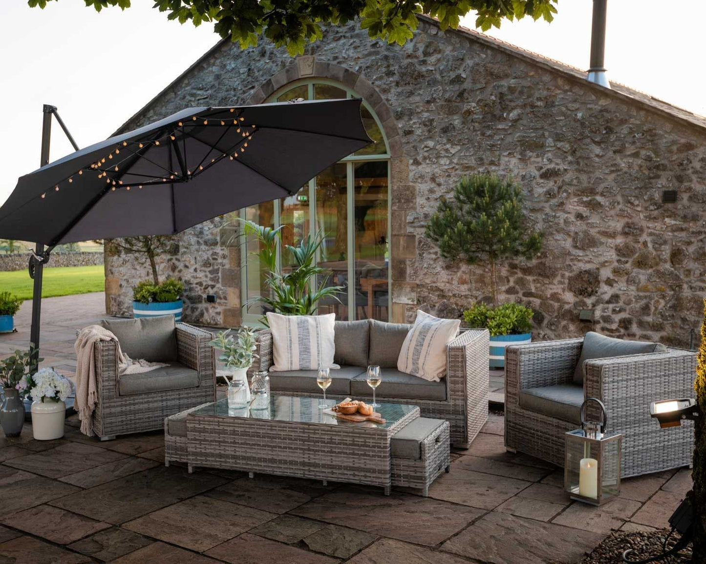 Ascot 2 Seat Sofa in Double Flat Grey