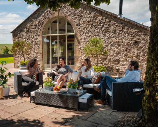 Ascot 3 Seat Sofa in Black and Vanilla