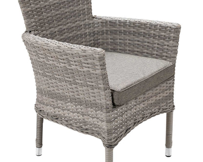 Cambridge 4 Chairs and Large Round Table Set in Grey