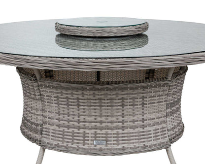 Cambridge 4 Chairs and Large Round Table Set in Grey