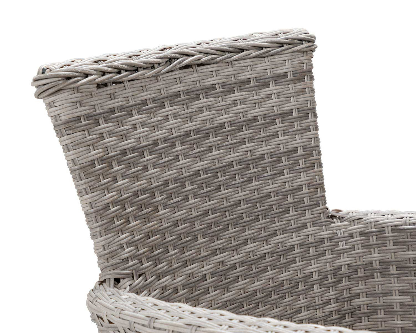 Cambridge 6 Rattan Chairs and Small Rectangular Dining Table Set in Grey