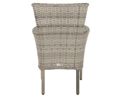 Cambridge 2 Stackable Chairs and Square Dining Table in Grey