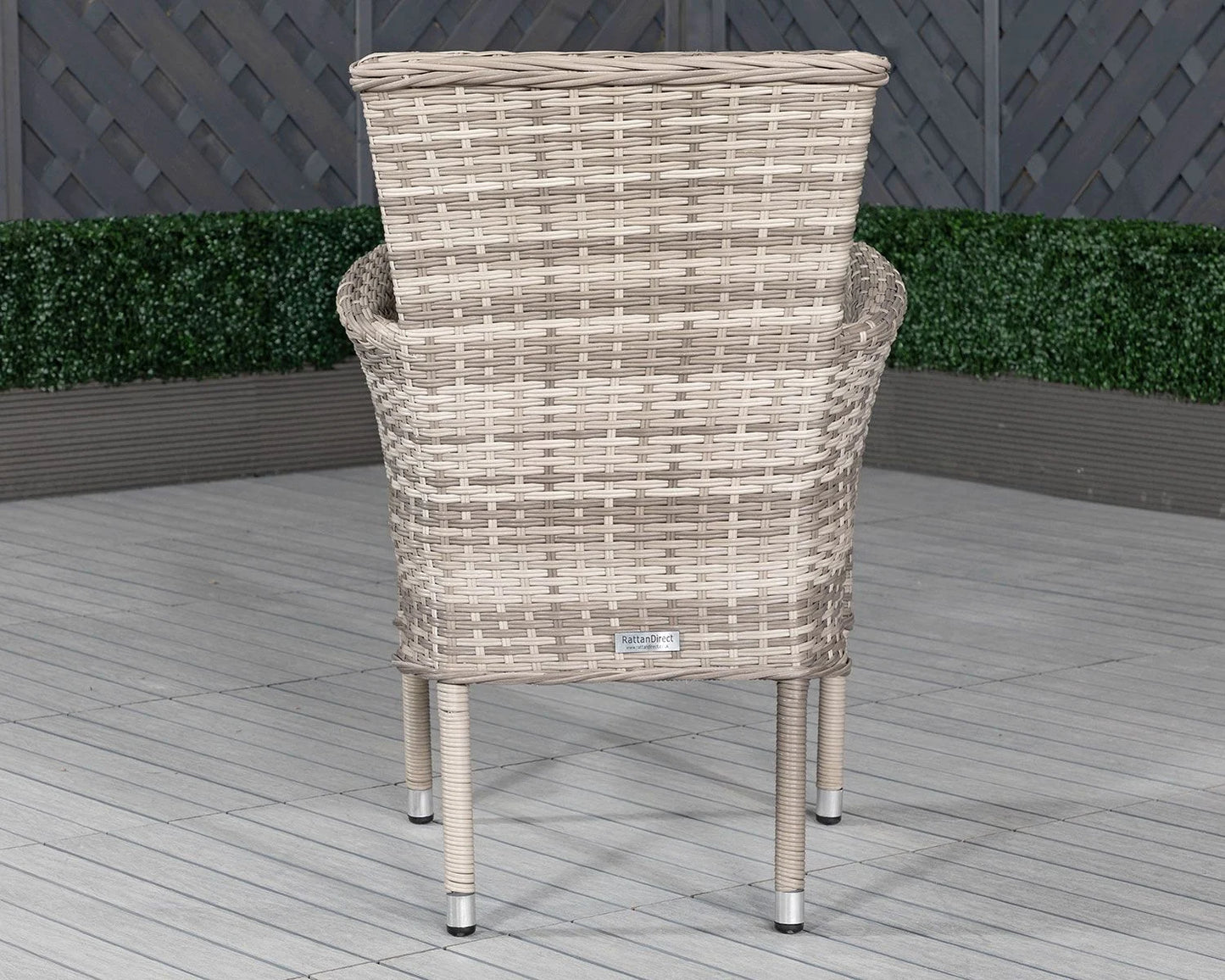 Cambridge Rattan Garden Bistro Round Set in Grey