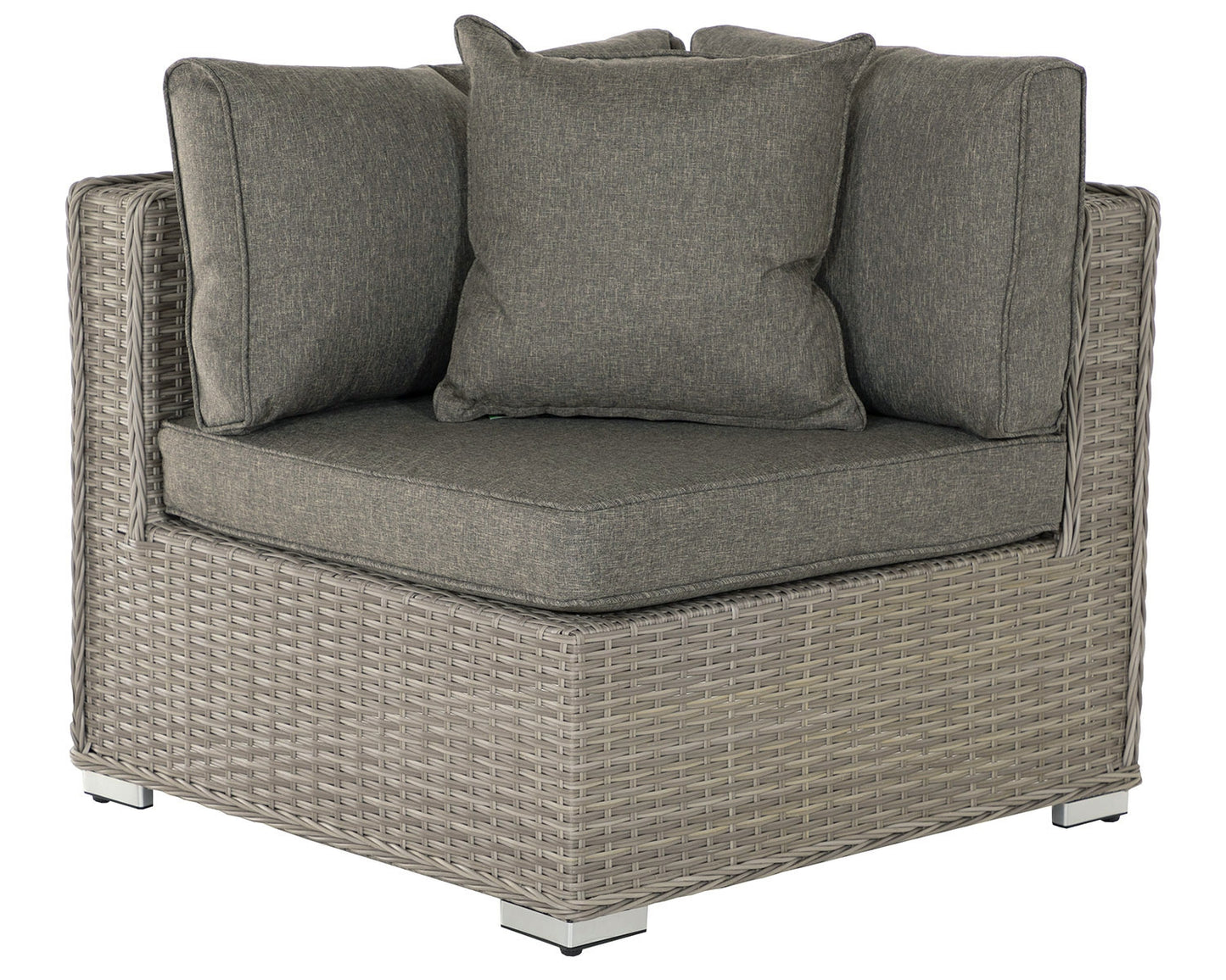 Florida 6 Piece Rattan Garden Corner Sofa Set in Grey