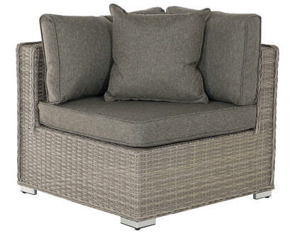 Florida 6 Piece Rattan Garden Corner Sofa Set in Grey