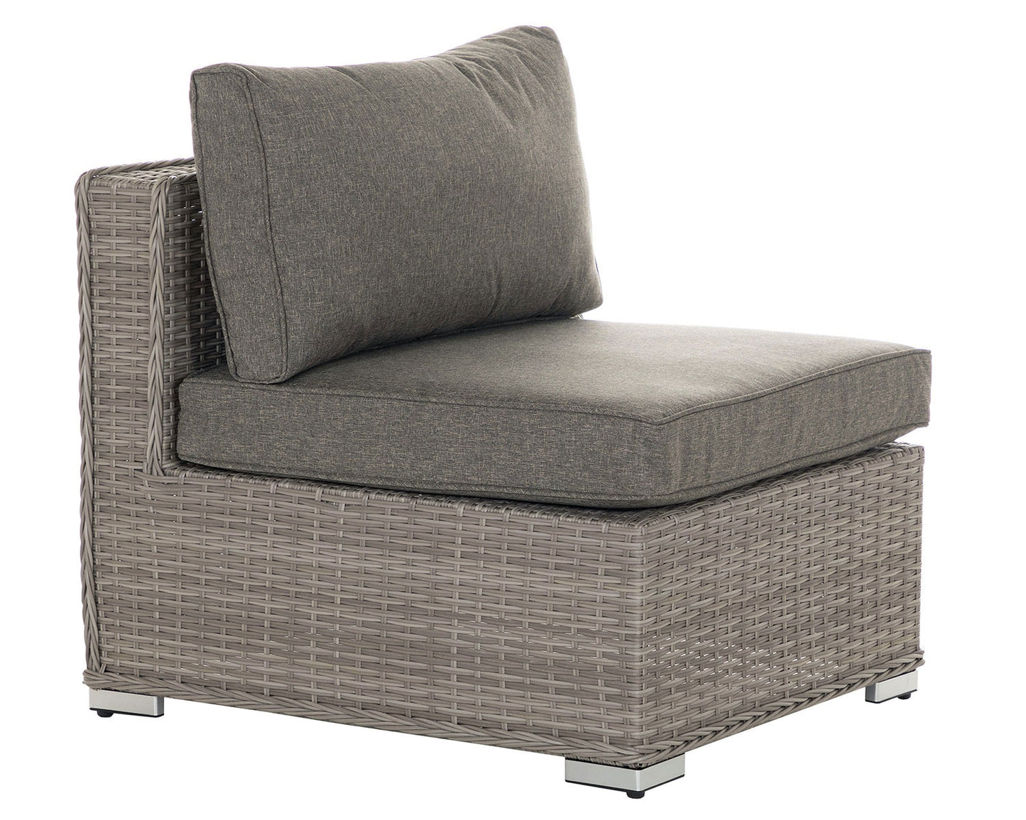 Florida 6 Piece Rattan Garden Corner Sofa Set in Grey