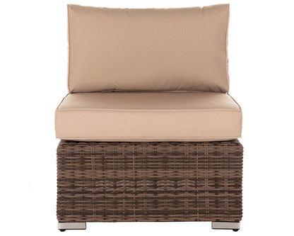 Florida Bistro Set with Small Square side Table - Premium Truffle Brown and Champagne