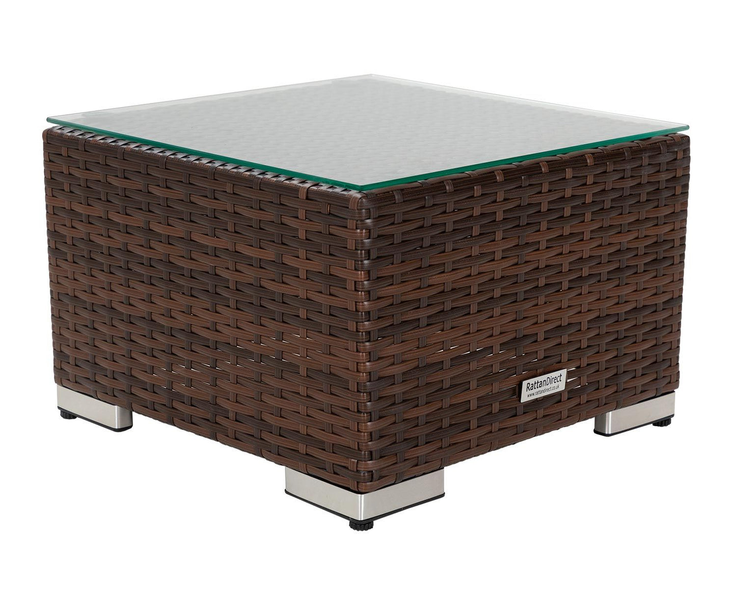 Miami Sunlounger x 2 + Small Square Side Table x 1 in Chocolate Mix