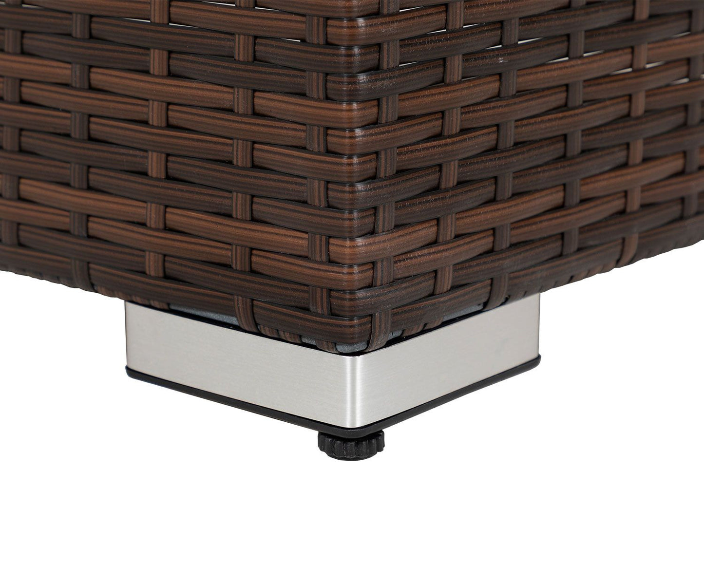 Miami Sunlounger x 2 + Small Square Side Table x 1 in Chocolate Mix