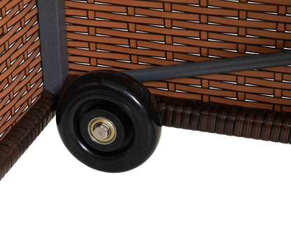 Miami Sunlounger x 2 + Small Square Side Table x 1 in Chocolate Mix