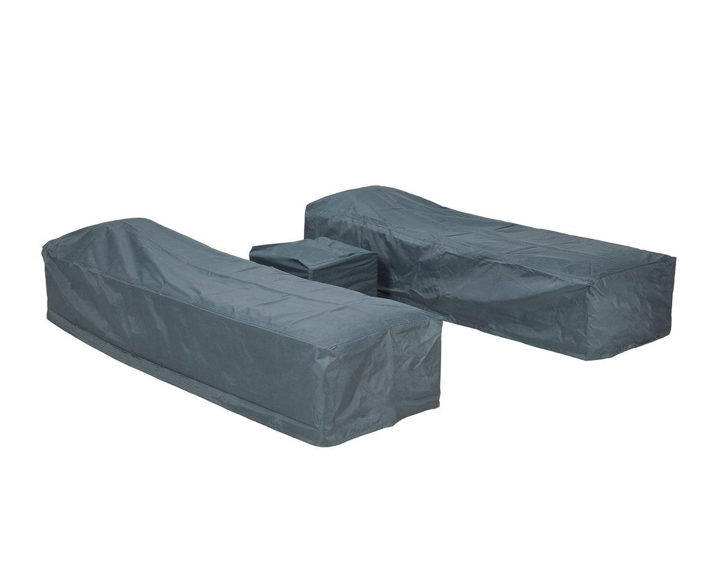 Miami Sunlounger x 2 + Small Square Side Table x 1 in Chocolate Mix