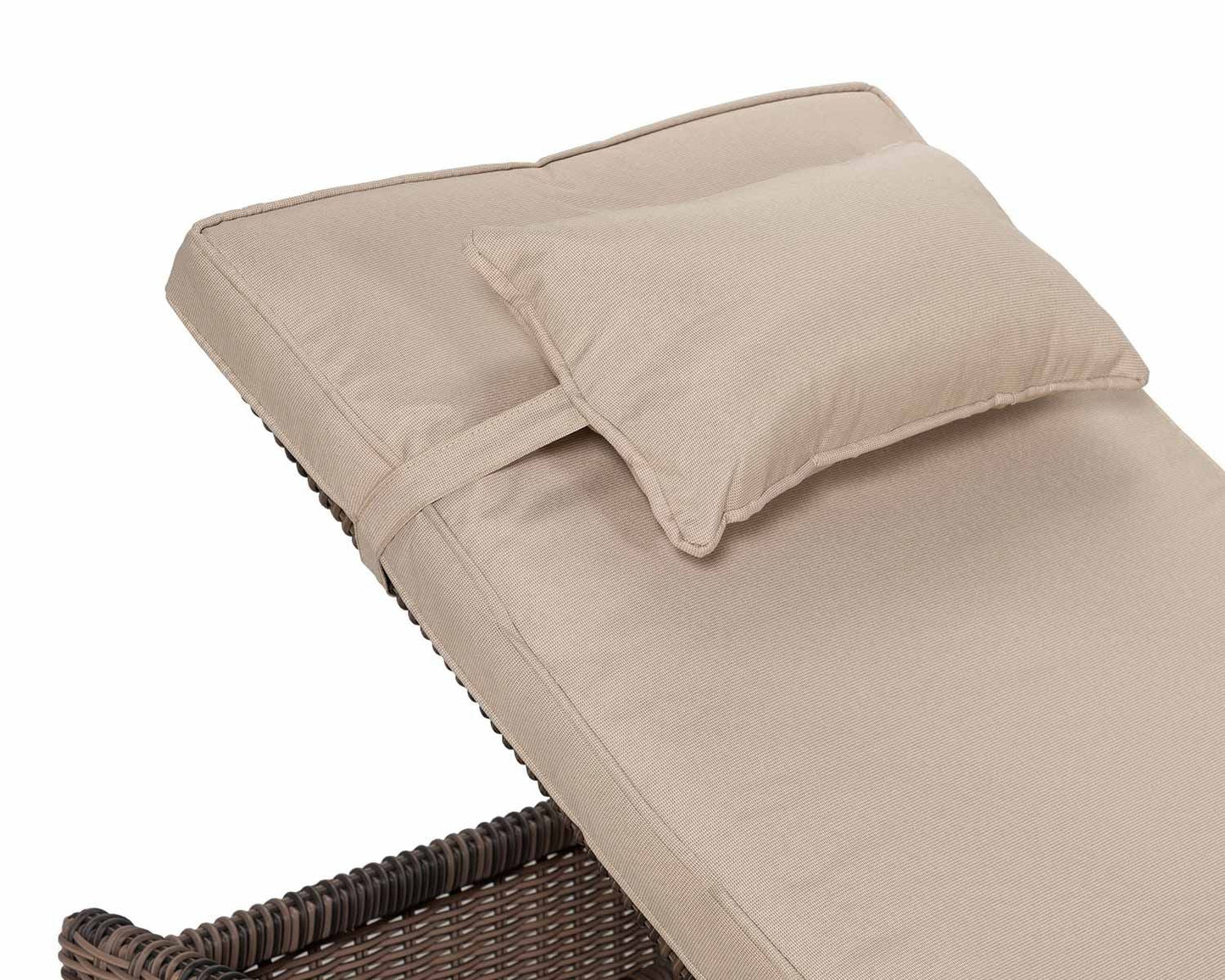 Miami Sunlounger x 2 + Small Square Side Table x 1 in Truffle