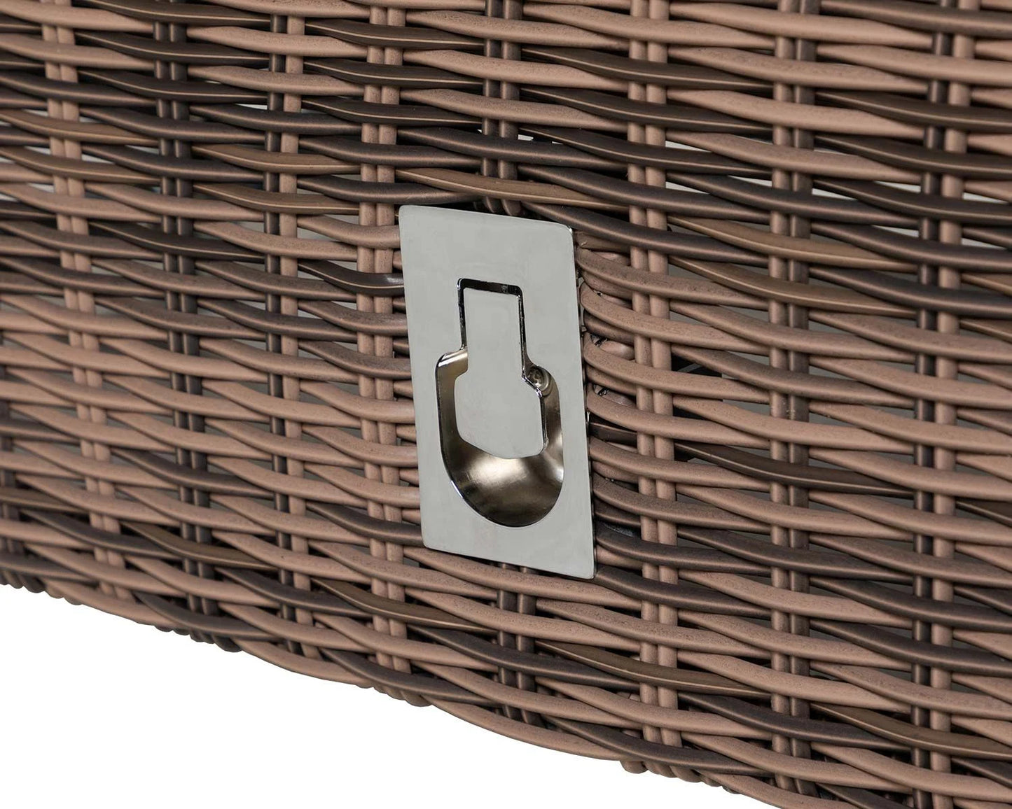 Miami Sunlounger x 2 + Small Square Side Table x 1 in Truffle