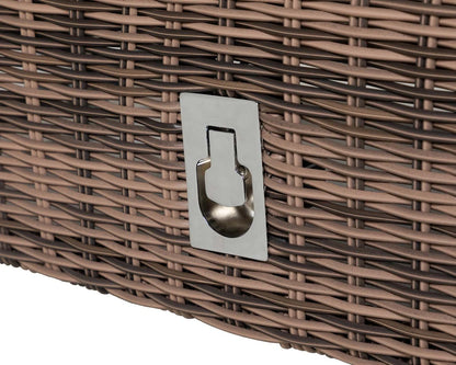 Miami Sunlounger x 2 + Small Square Side Table x 1 in Truffle
