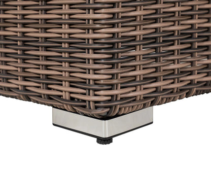 Miami Sunlounger x 2 + Small Square Side Table x 1 in Truffle